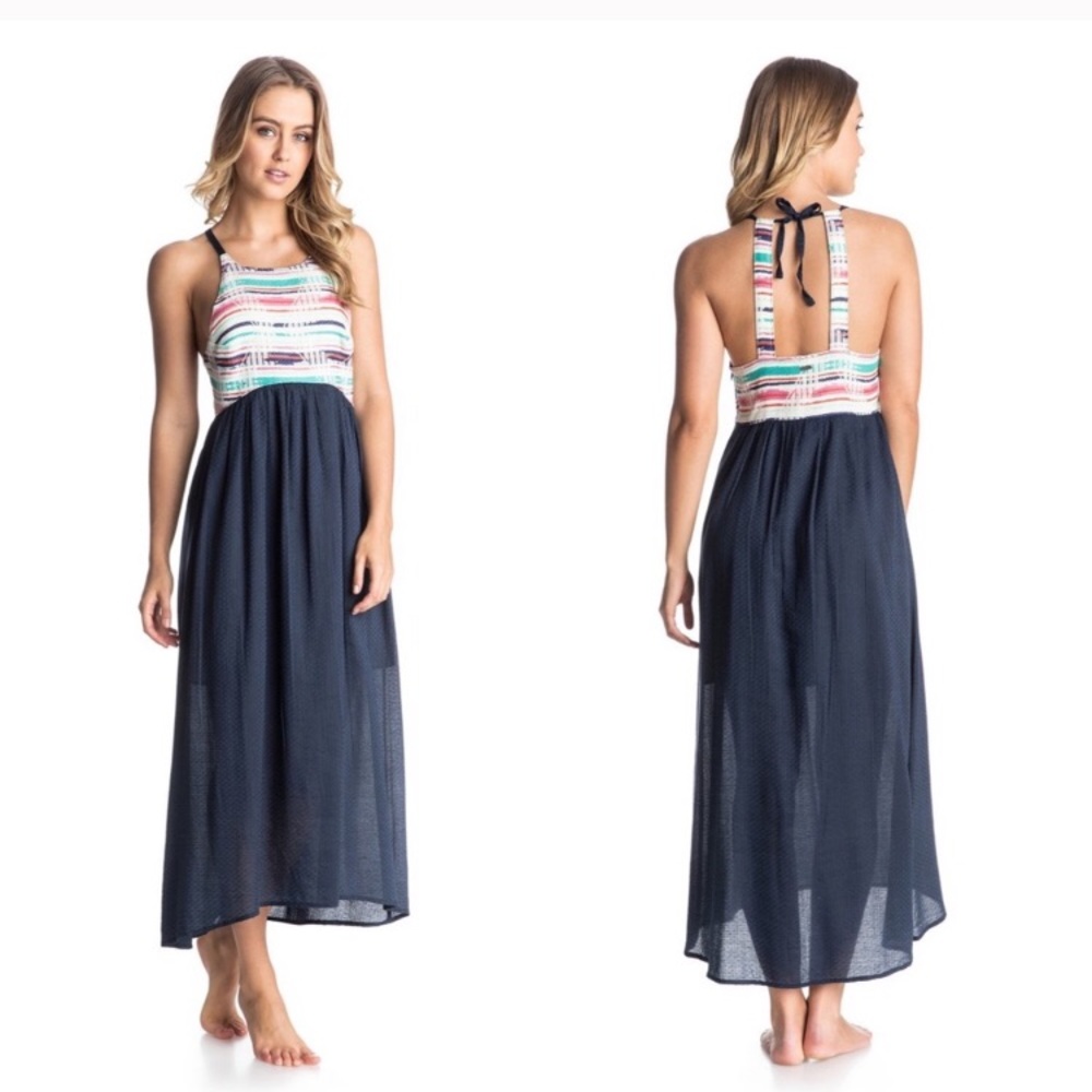 Roxy all washed out maxi dress with embroidery